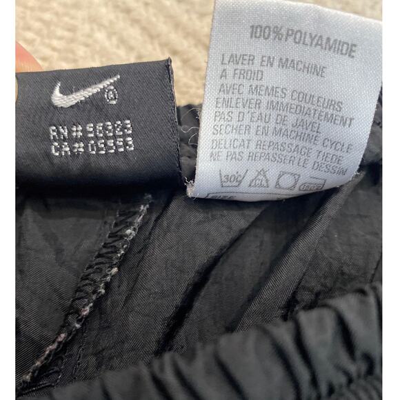 Vintage 90s Nike Men Size XL Windbreaker Pants Jogger Black Red Swoosh - Picture 6 of 10